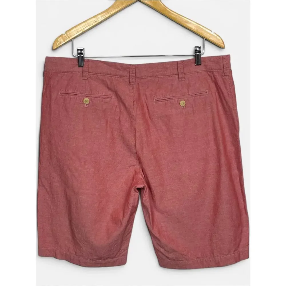 Men's J Crew Classic sunset Red Cotton  Shorts size 38
